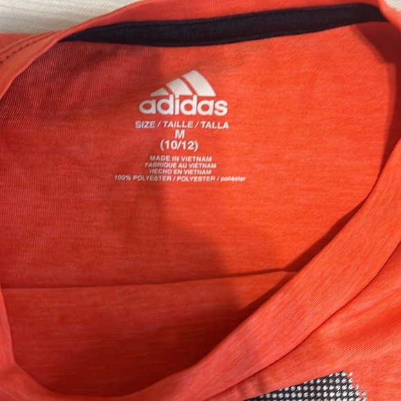 Boys Adidas orange dri fit shirt size M - Picture 2 of 2